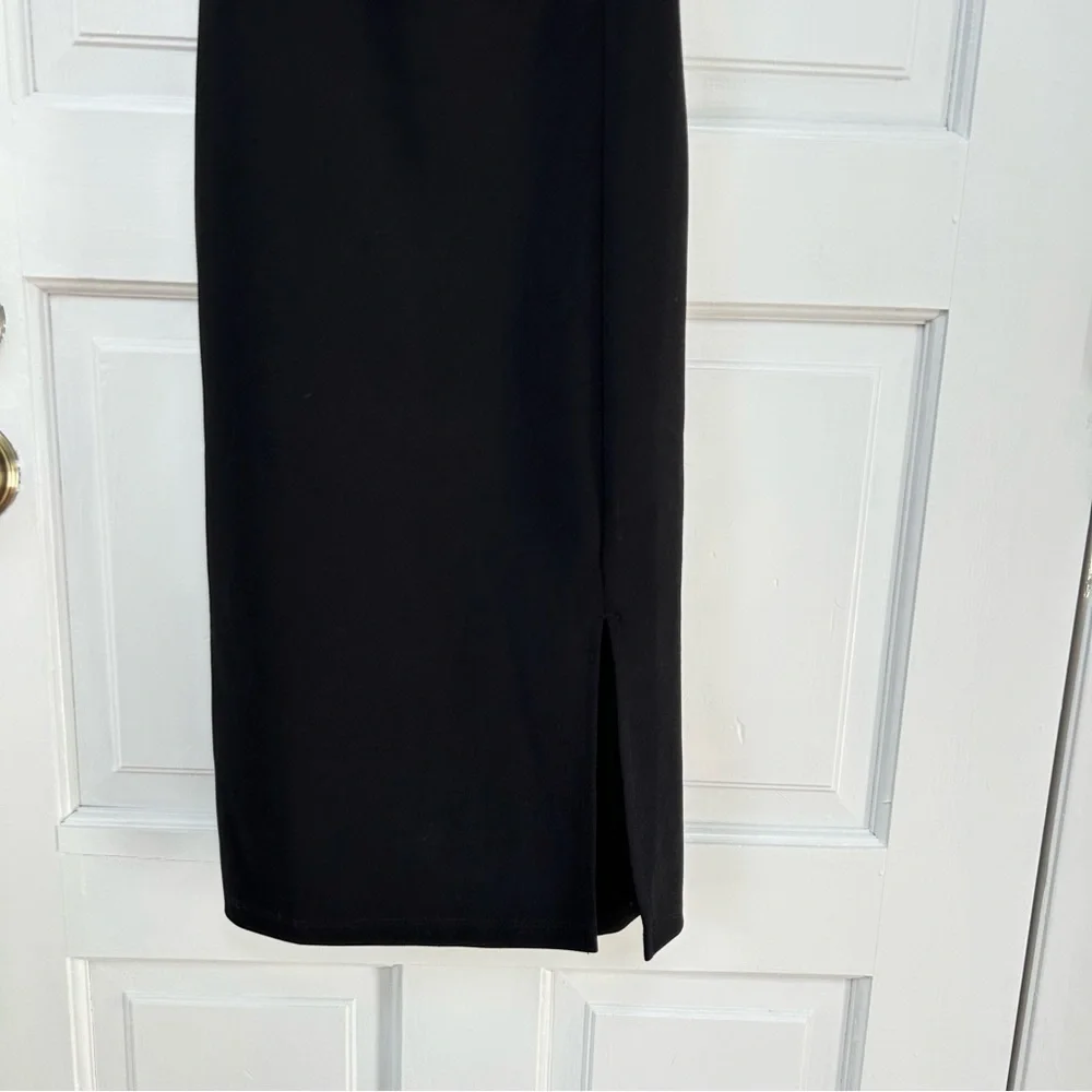 Leith Black Midi Cocktail Dress with Slit - XS - Picture 3 of 5